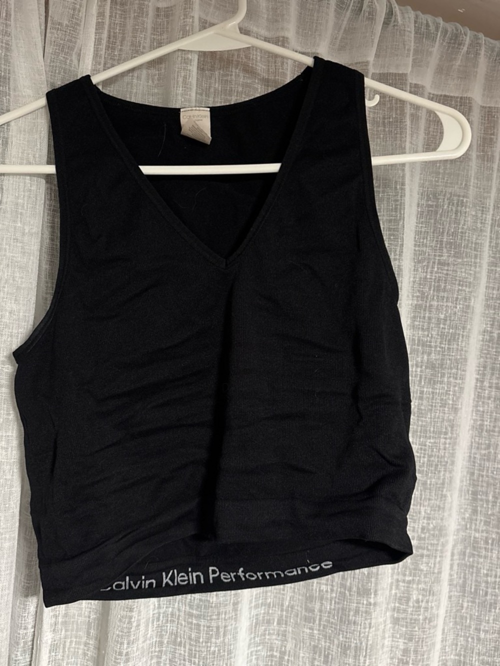 Calvin Klein Performance Black V-Neck Athletic Tank